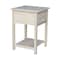International Concepts Rectangle Lamp Table with 2 Drawers, 18 W, 18 L, 25.6 in H, Wood, Unfinished OT-92 - alternate 4